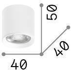 Ideal Lux Einzel LED Warmes Weiß Spot in Weiß Farbe