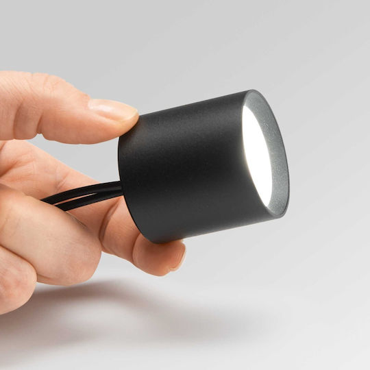 Ideal Lux Μονό LED Θερμό Λευκό Σποτ σε Μαύρο Χρώμα