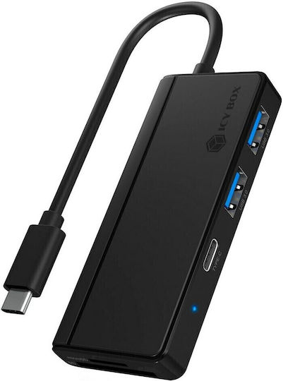 Icy Box Hub 3 Θυρών USB 3.0 με σύνδεση USB-C