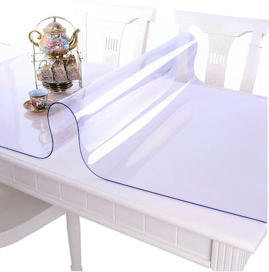Transparent Silicone Tablecloth 100x80 Cm Thickness 1.2 Mm Glass-like Appearance