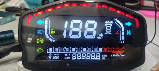 Цифрова Мотоциклетен брояч Универсален тип Ducati LCD Nsr