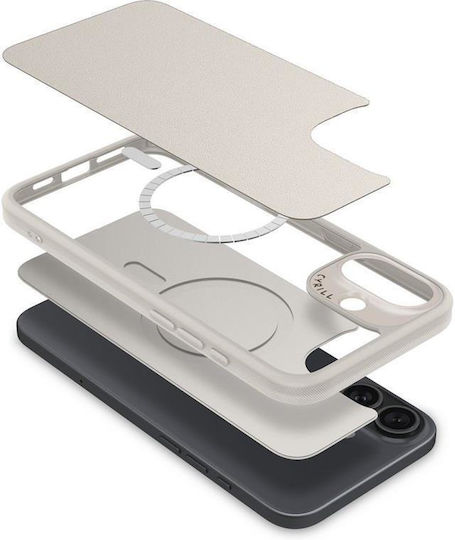 Spigen Cyrill Kajuk MagSafe Back Cover Piele artificială Bej (iPhone 16)
