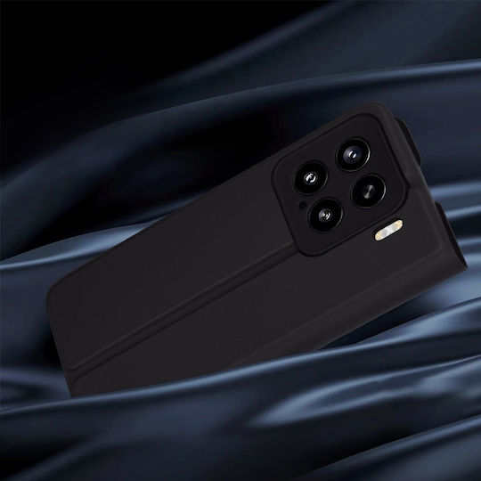 Techsuit Magskin Buchen Sie Silikon / Synthetisches Leder Schwarz (Xiaomi 15)