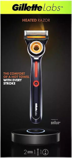 Gillette Labs Heated Razor Starter Kit Electric Shaver Face Rechargeable