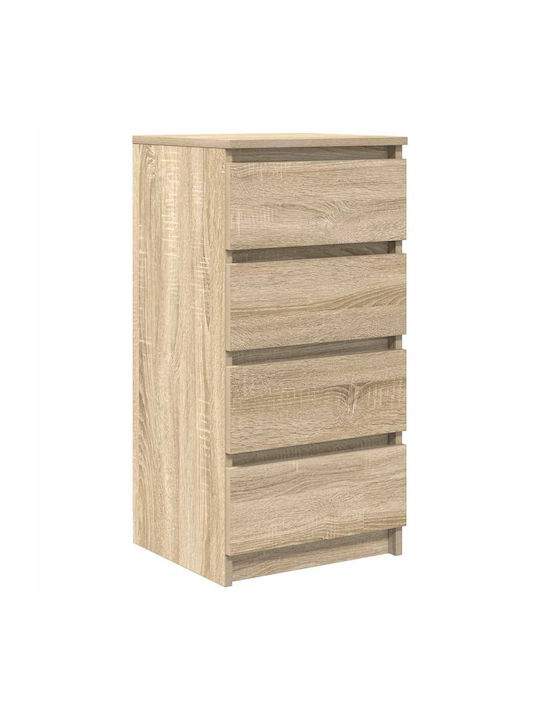 Office Storage Chipboard Drawer Coffee L37.5xW35xH76cm