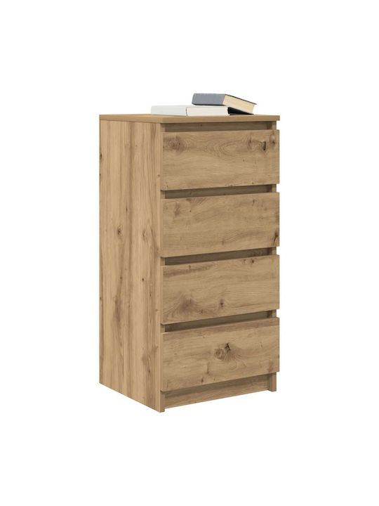 Чекмеджета Офис Дървена Кафяв 37.5x35x76см