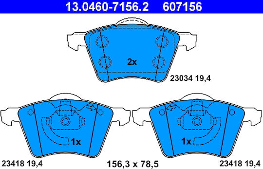 Plăcuțe frână Ford Galaxy Wgr Ate 13046071562