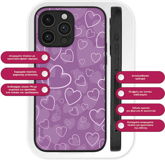 Carcasă Sonique Heart Series pentru Xiaomi Poco X5 Pro 5G Violet