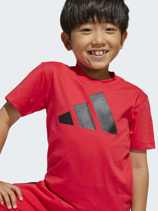Παιδικό T-shirt Pure Ruby/Black Essentials