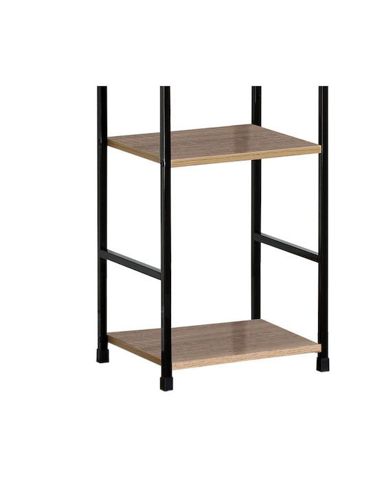 Bookcase Azuel Natural-Black 29x23.5x144cm