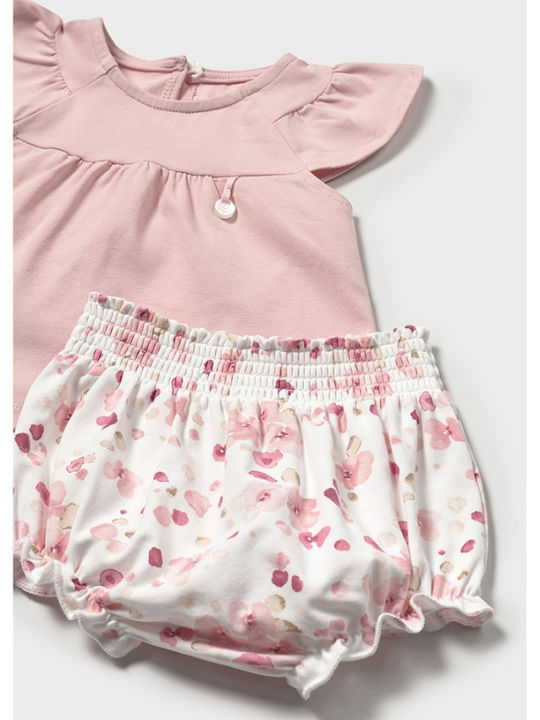 Kids' Set with Shorts Summer 4pcs Pink