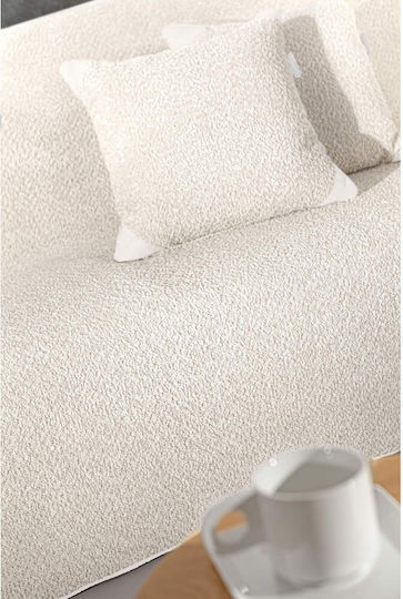 Guy Laroche Lama Dreisitzer-Sofa Wurf Jacquard 170x300cm Ecru Guy Laroche Lama Dreisitzer-Sofa Wurf Jacquard 170x300cm Ecru