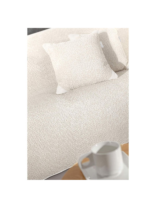 Guy Laroche Lama Zweisitzer-Sofa Überwurf Jacquard 170x250cm Ecru
