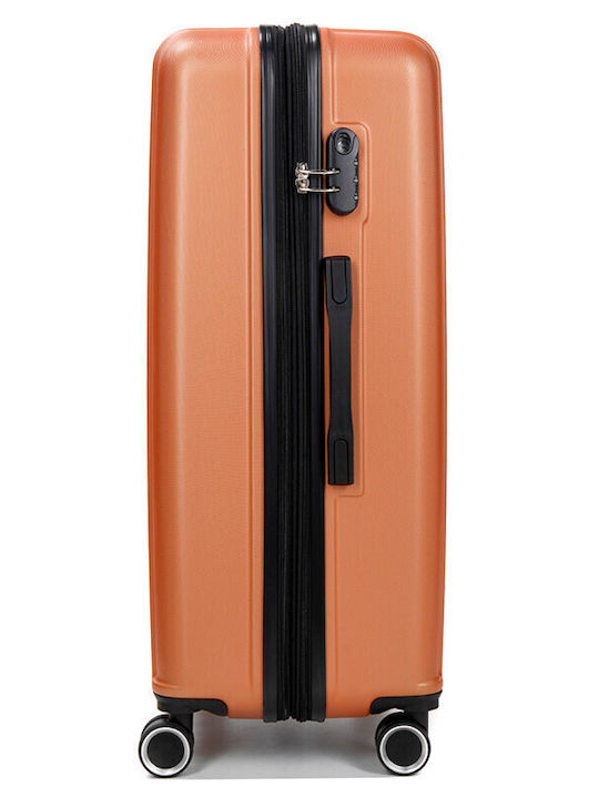 WORLDLINE Kabinenreisekoffer Hartschalen Orange mit 4 Räder Höhe 55cm