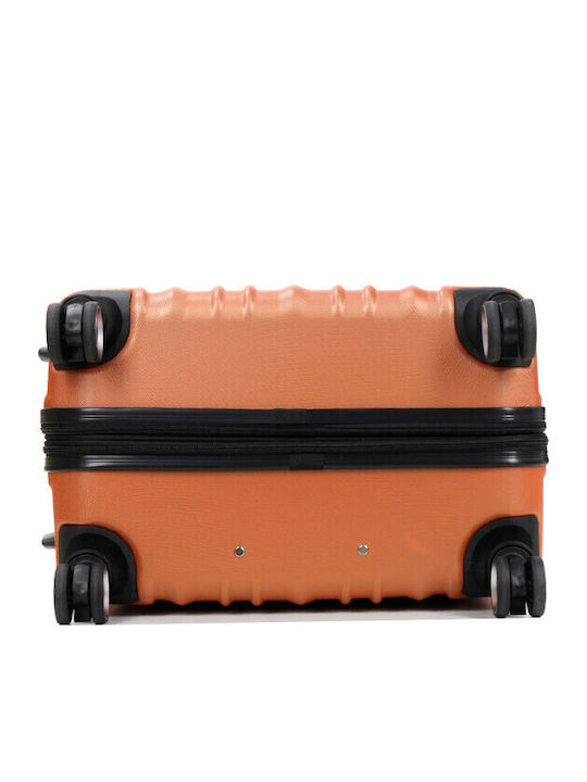 WORLDLINE Kabinenreisekoffer Hartschalen Orange mit 4 Räder Höhe 55cm
