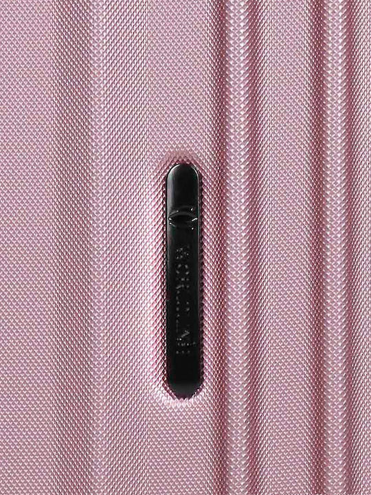 WORLDLINE Kabinenreisekoffer Hartschalen Pink mit 4 Räder Höhe 55cm
