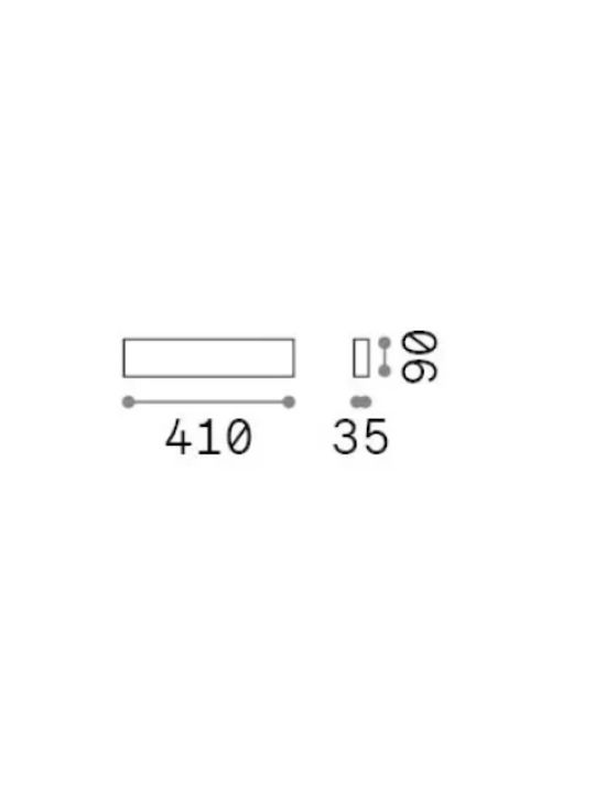 Ideal Lux Φωτιστικό Τοίχου 41x3.5x9εκ.