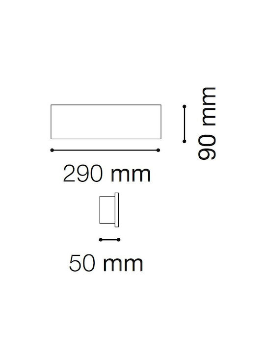 Ideal Lux Leuchte Wand 29x90cm