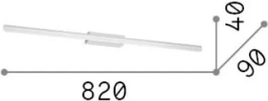 Ideal Lux Lamp Bathroom Black 82x4x40cm