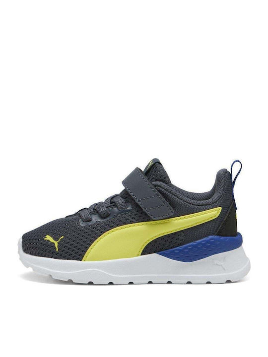 Anzarun Lite Ac Inf Kids Sports Shoes Running with Hoop & Loop Closure Gray