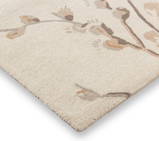 Laura Ashley Pussy Willow Lucrat manual Covor Rectangular Gri