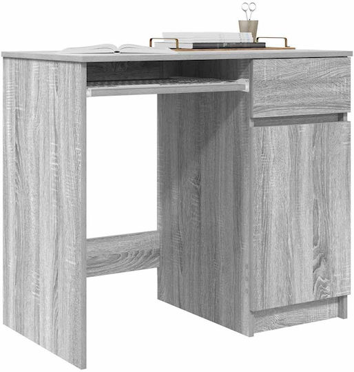 Birou din Lemn Gri Sonoma 86x49x76cm