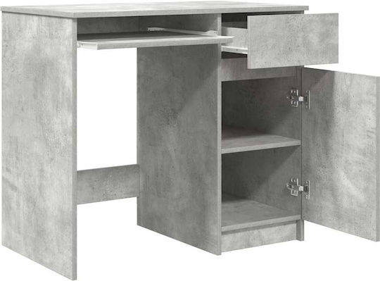 vidaXL Holz-Schreibtisch Beton Grau 86x49x76cm