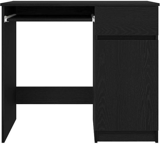 Birou De Lemn Negru Stejar 86x49x76cm