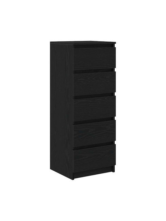 Office Storage Chipboard Drawer Black Oak L37.5xW35xH99cm