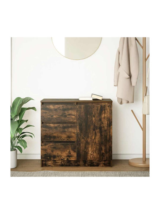 Office Storage Chipboard Drawer Coffee L71xW35xH65cm