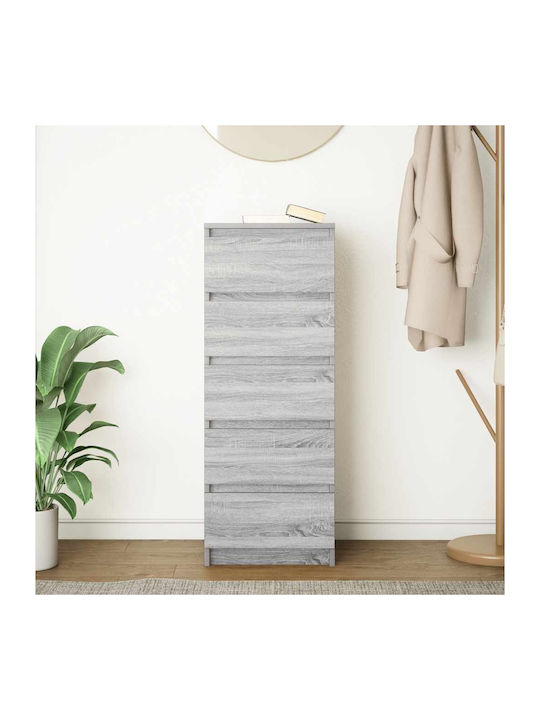 Συρταριέρα Γραφείου Ξύλινη Γκρι Sonoma 37.5x35x99cm