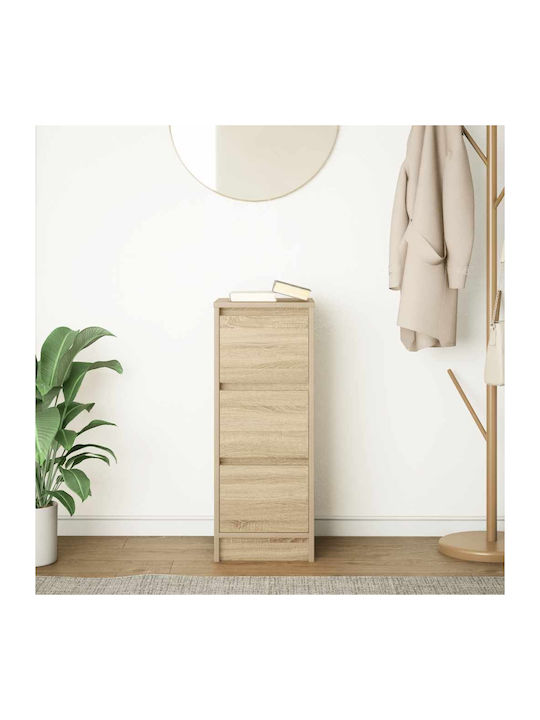 Office Storage Chipboard Cabinet Coffee L29.5xW34xH76cm