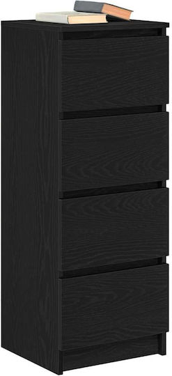 Schublade Büro Black Velvet-Black Metal 37.5x35x99cm