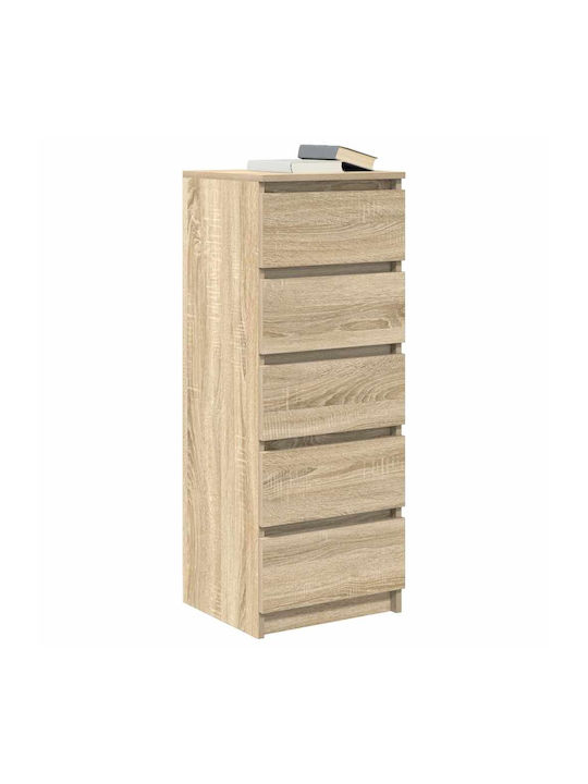 Office Storage Chipboard Drawer Coffee L37.5xW35xH99cm