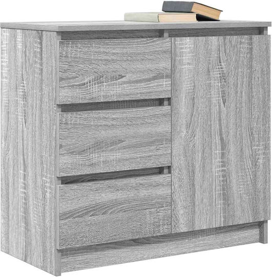Συρταριέρα Γραφείου Ξύλινη Γκρι Sonoma 71x35x65cm
