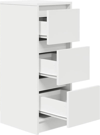 Чекмеджета За Бюро Дървени Бели 29.5x34x76см