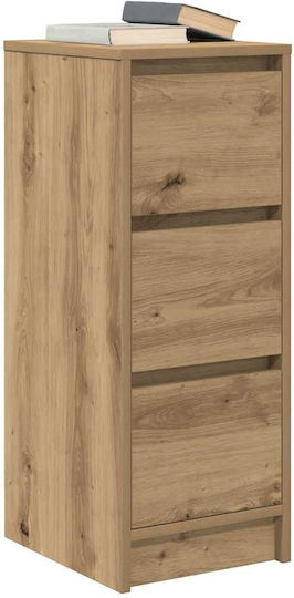 Sertar De Birou Din Lemn Maro 29.5x34x76cm