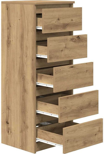 Дървено Бюро Чекмеджета Кафяво 37.5x35x99см