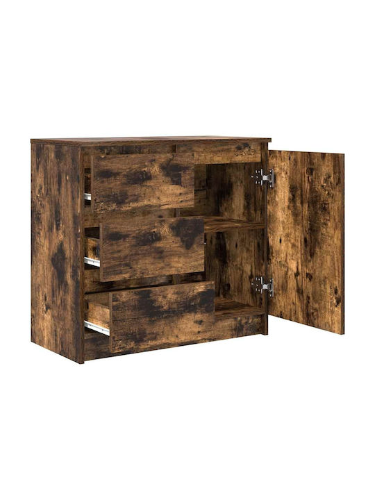 Office Storage Chipboard Drawer Coffee L71xW35xH65cm