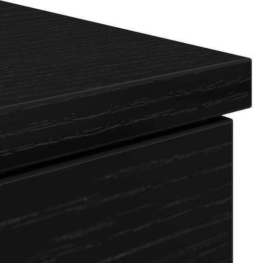 Birou De Lemn Negru Stejar 86x49x76cm