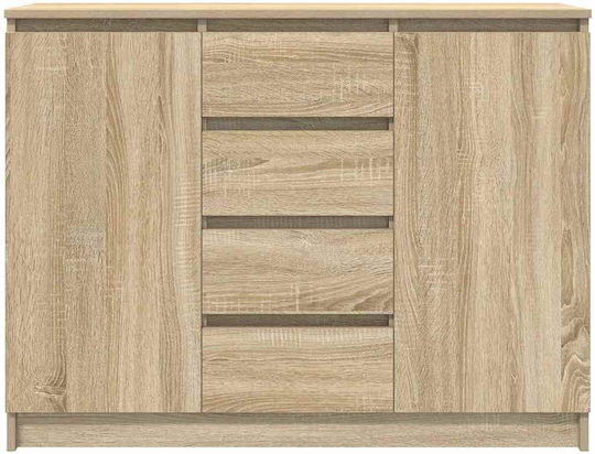 vidaXL Office Storage Drawer Wooden Brown 100.5x35x76cm