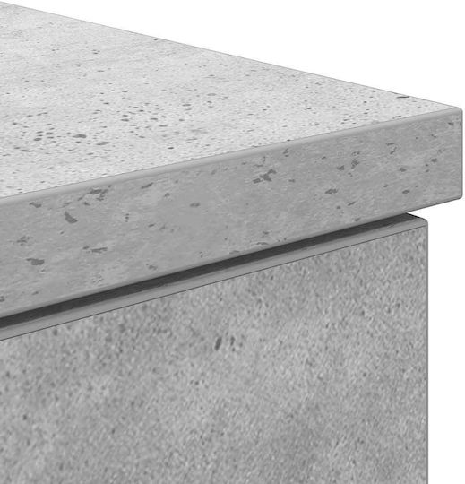 vidaXL Holz-Schreibtisch Beton Grau 86x49x76cm