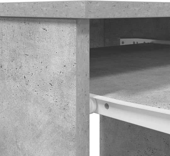 vidaXL Holz-Schreibtisch Beton Grau 86x49x76cm