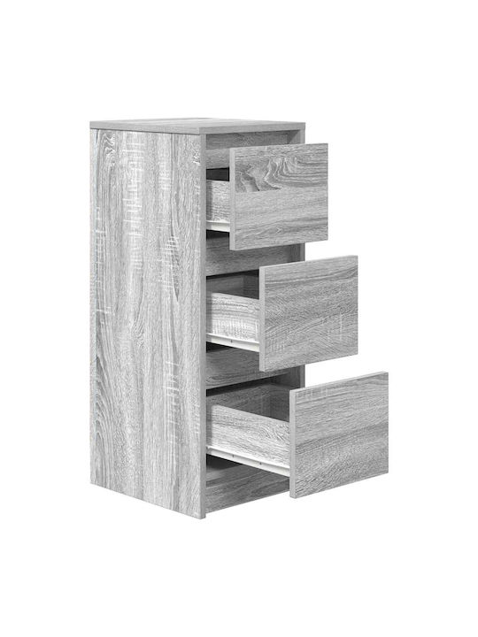 Office Storage Chipboard Drawer Grey Sonoma L29.5xW34xH76cm