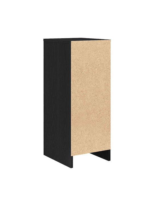 Office Storage Chipboard Drawer Black Oak, Black L29.5xW34xH76cm