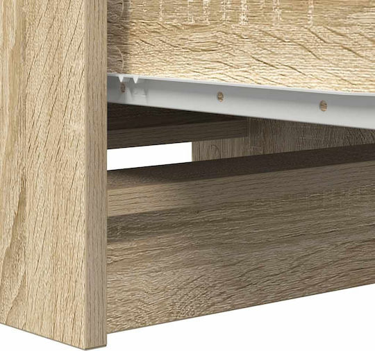 Büroaufbewahrungsschublade Holzbraun 37,5x35x99cm