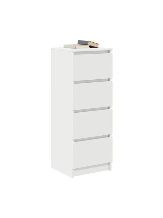 Συρταριέρα Γραφείου Ξύλινη Λευκό 37.5x35x99cm