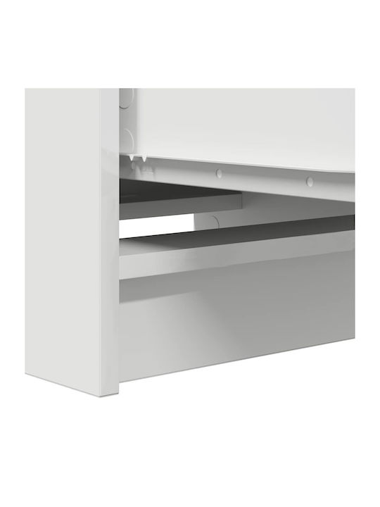 Συρταριέρα Γραφείου Ξύλινη Λευκό 37.5x35x99cm