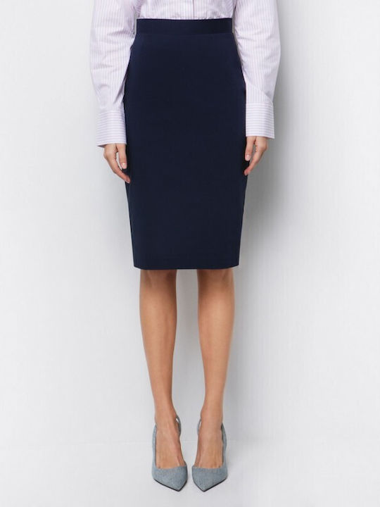 Toi&Moi Pencil Skirt in Navy Blue Color