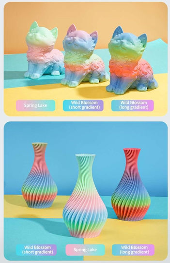 Creality3D HS-PLA 3D Printer Filament 1.75mm Rainbow Wild Blossom 1kg 1τμχ (Spool)